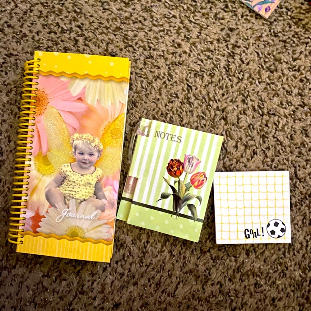 NEW-Journal, Small Notebook w/Pen, Soccer Post It Notes